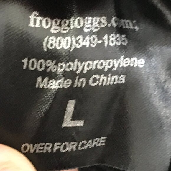 Frogg Toggs Dripore Rain Pant Men L Black High Rise Snap Button Pocket Ankle Zip - Picture 4 of 15